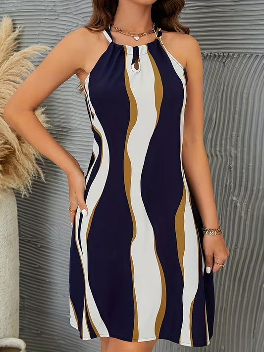 CELOR – Boho Lace-Up Midi Dress